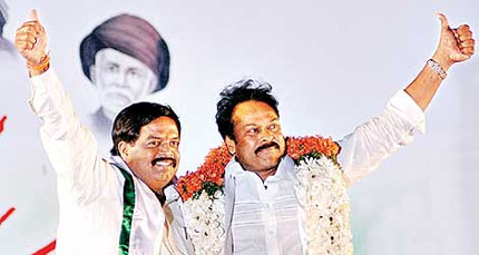 Telugu Desam MLA Kothapalli Subbarayudu joined the PRP on the occasion of Praja Vijayabheri